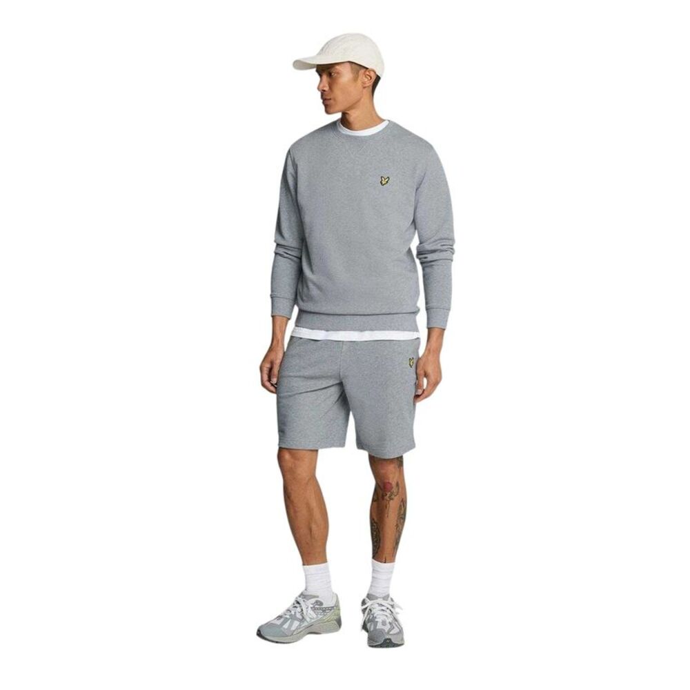 Lyle & Scott Mens Fleece Plain Sweat Shorts / Grey Marl